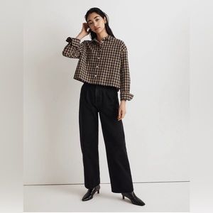 Madewell Plaid Cropped Shirt, S